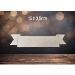 Tabliczka ozdobna 18, wstążka 15cm, sklejka 3mm